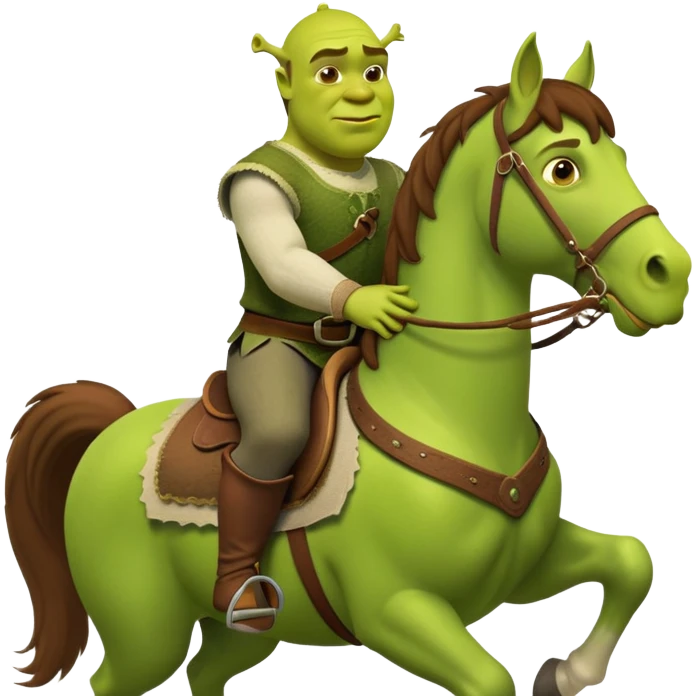 Sherk with horse  emoji