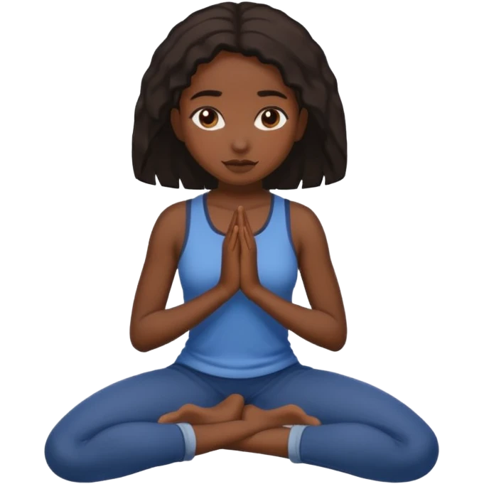 Black girl on her knees emoji