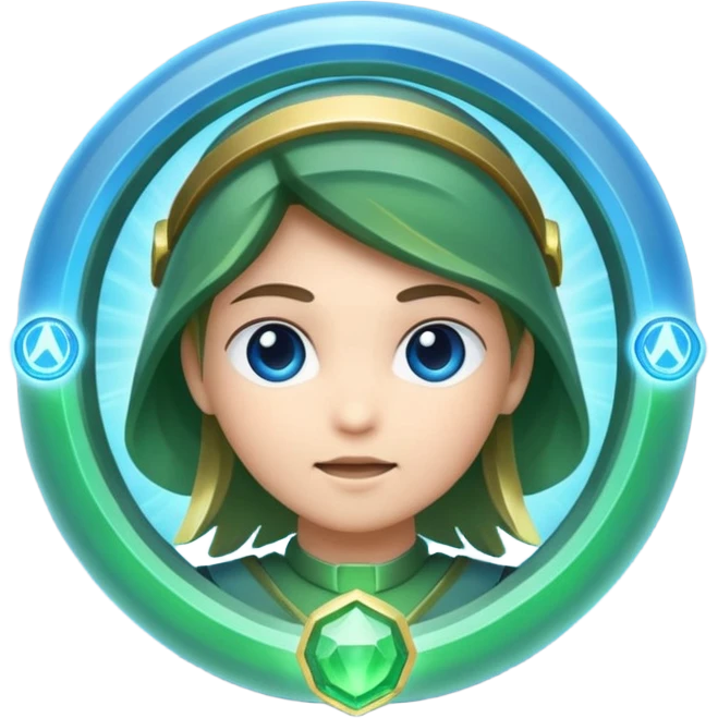 halo blue and green emoji