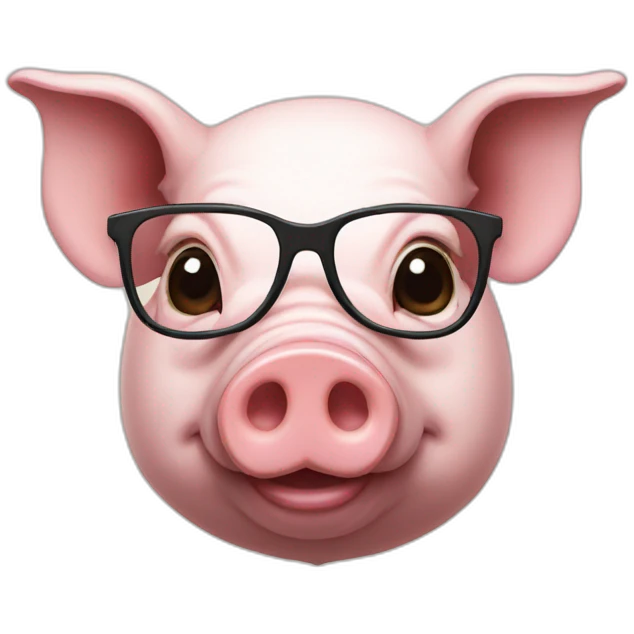 pig with glasses emoji