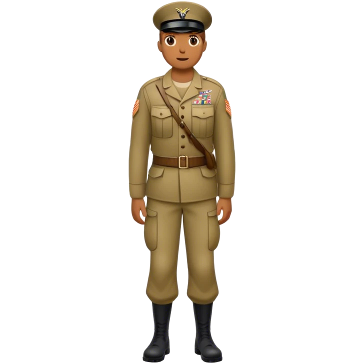 American soldiers in full height emoji