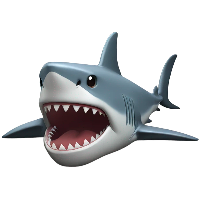 A shark biting a sidewalk curb emoji