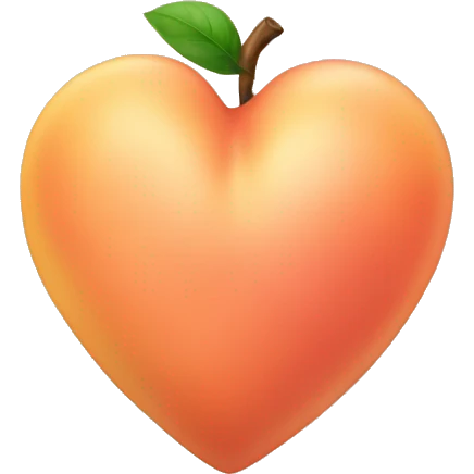 peach colored heart emoji