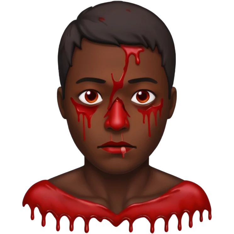 man covered in blood emoji