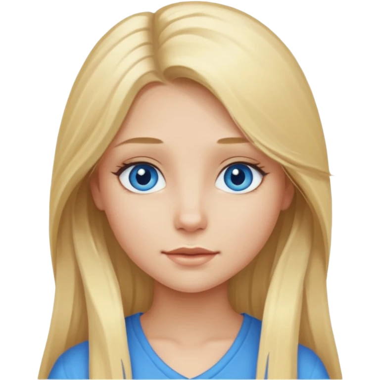 A girl with blonde long hair emoji