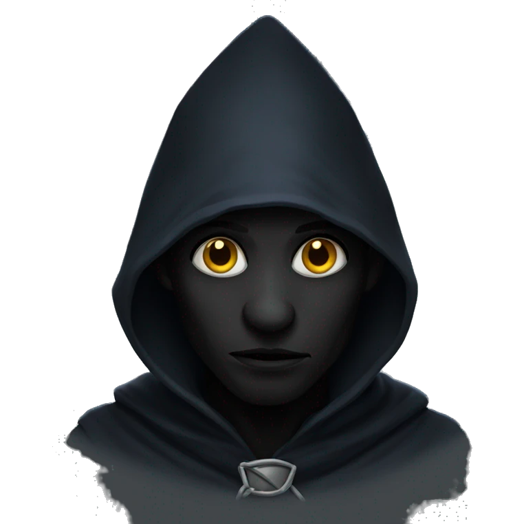 drow with black hood emoji