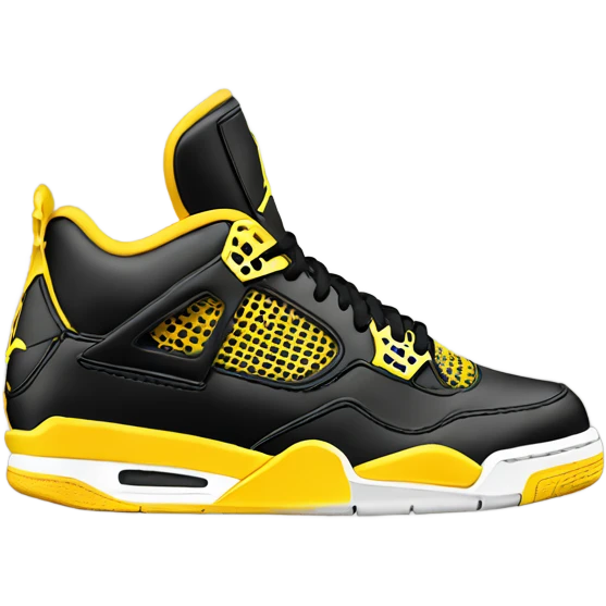 Yellow Jordan 4 thunders  emoji