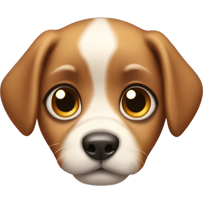 Puppy with big eyes full of tears emoji
