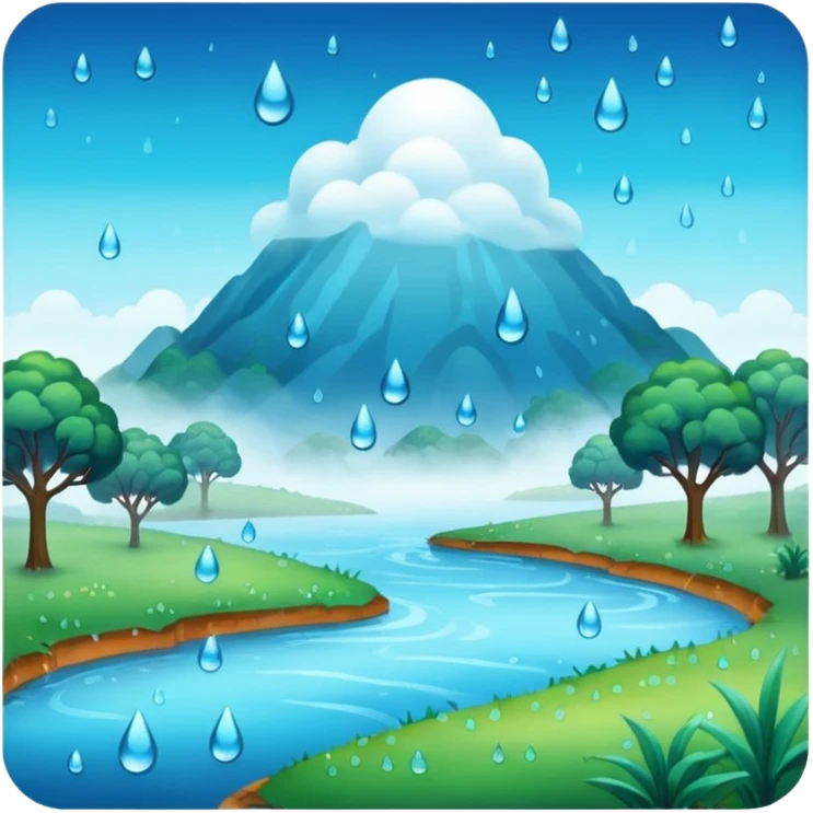 humid weather landskape imag humid more humid add draps falling emoji