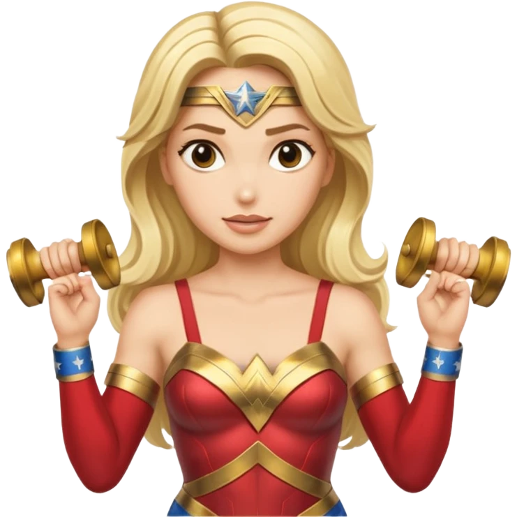 Blonde Wonder Woman hand bells emoji