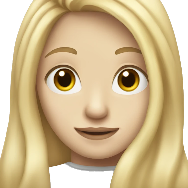 Pale teen with blonde hair and hazel eyes 0.5 emoji