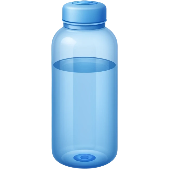 Blue plastic water bottle emoji