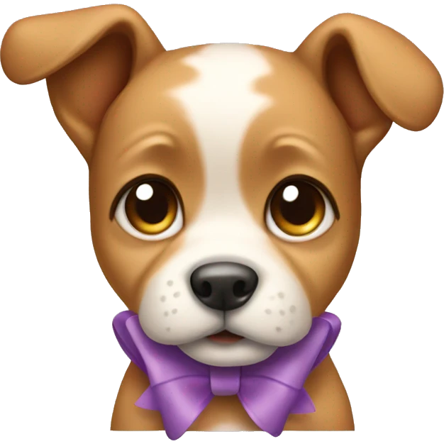 Puppy with bow emoji