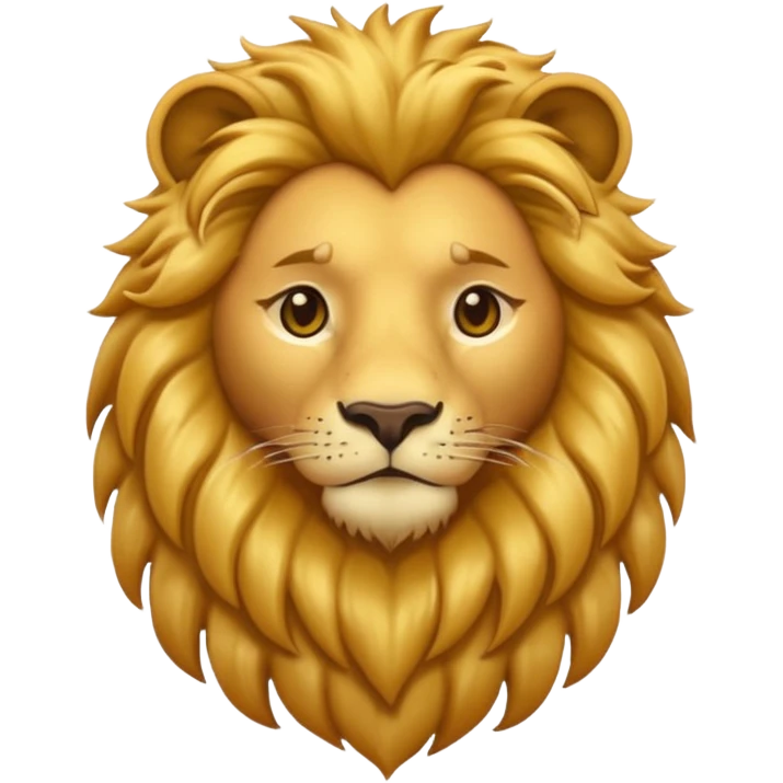 iOS lion with a human neck emoji emoji