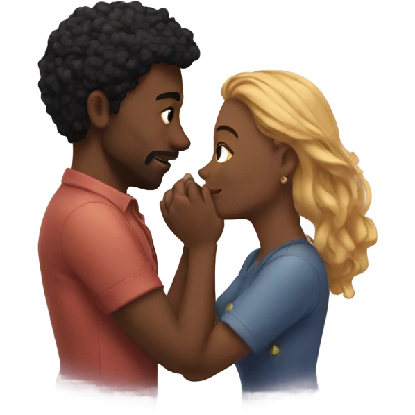 intimate moment between lovers emoji