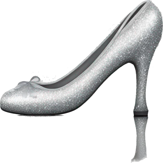 Silver glitter ballerina shoes emoji