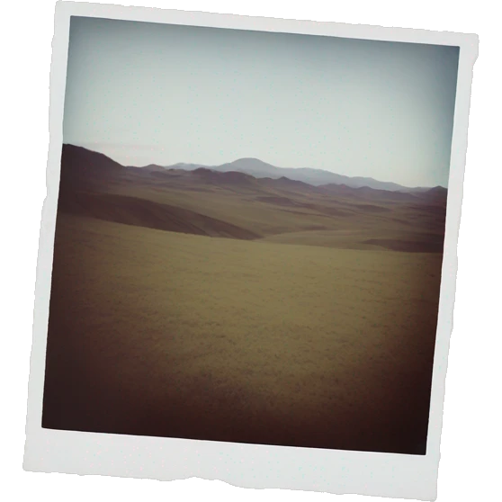 a simple polaroid film representing a landscape, just the object itself emoji