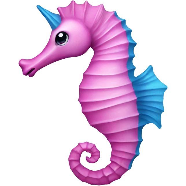 pink and blue seahorse emoji
