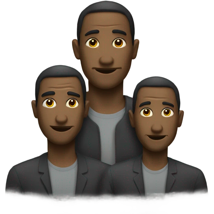 A three headed man emoji