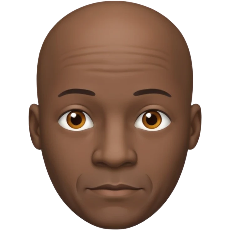 African american man bald head gray chin emoji