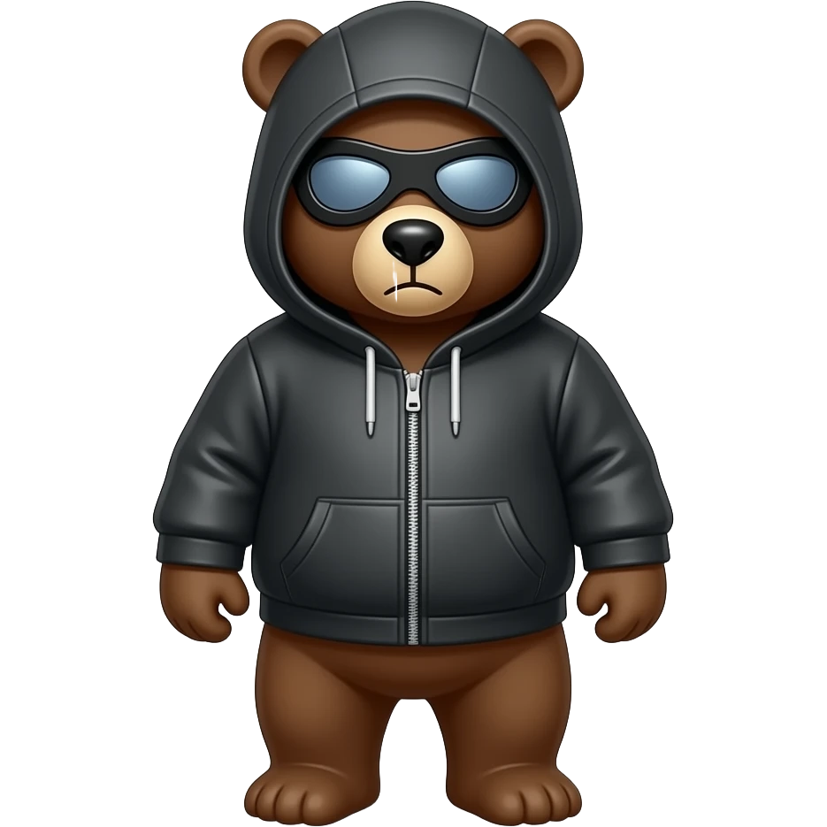 Hoodlife Thug bear  mask emoji