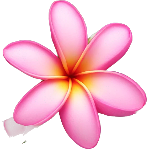 pink plumeria flower emoji