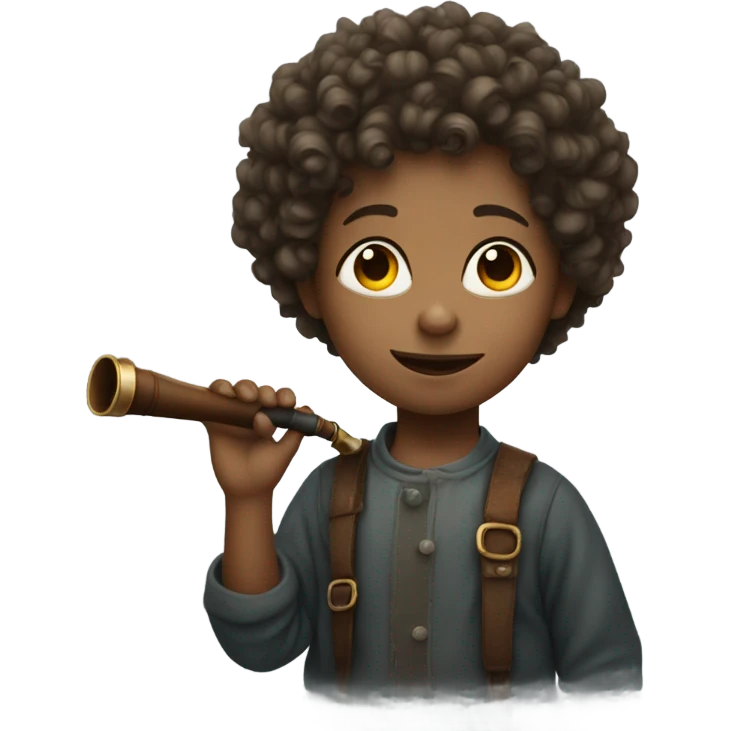 little curly haired fella with pipe emoji
