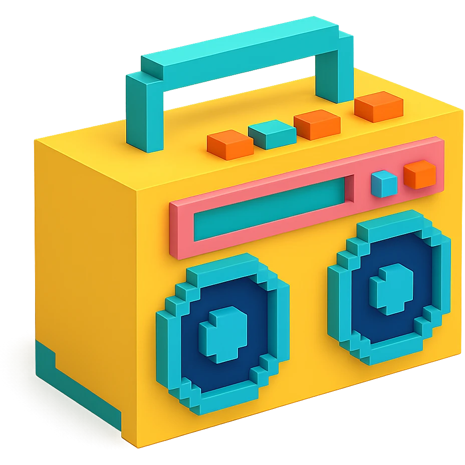 сделай бумбокс, no background emoji