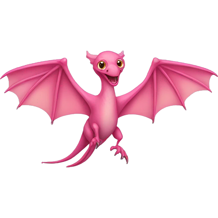 Pink pterodactyl emoji