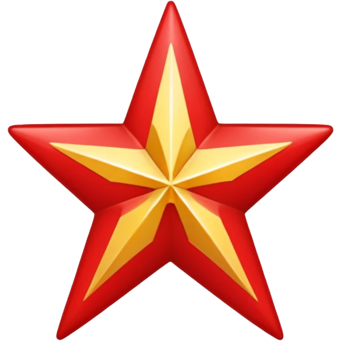 a twelve point star with slightly rounded borders, red emoji