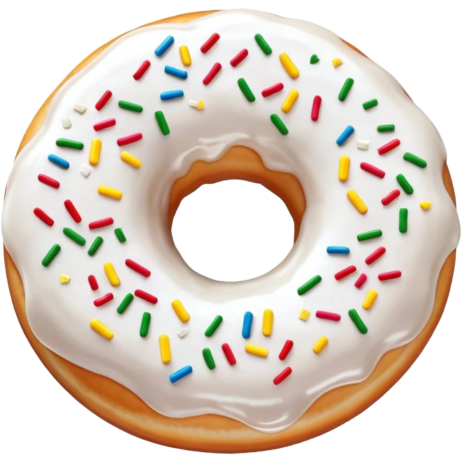 White donut emoji