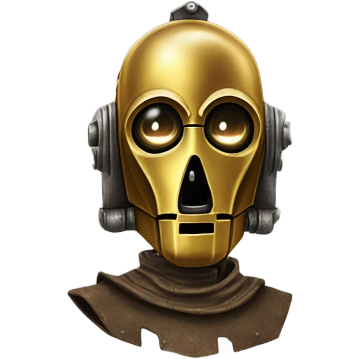 Dusty old west Bounty hunter C-3PO carbonized tarnished from space  emoji