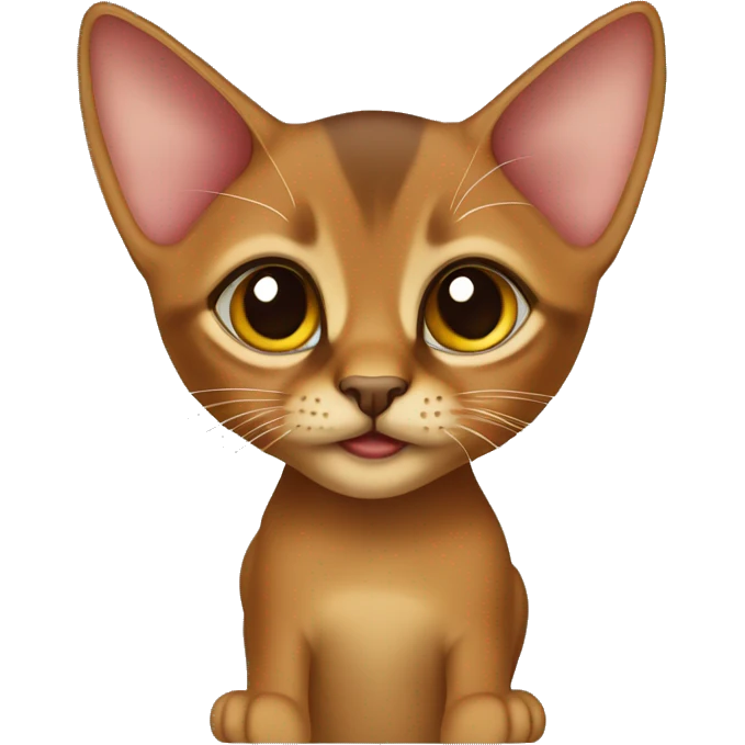 Abyssinian kitten standing  emoji
