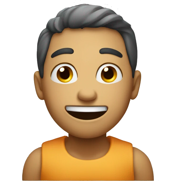 Happy face with begging arms  emoji