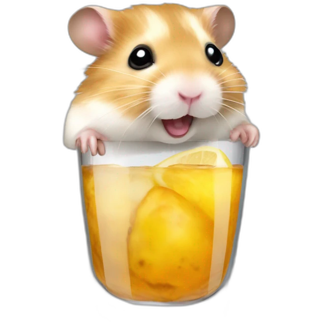 Hamster en costard qui boit un verre emoji