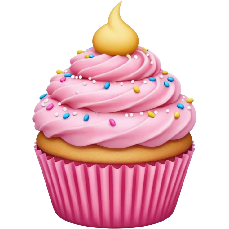 Cupcake with pink icing emoji