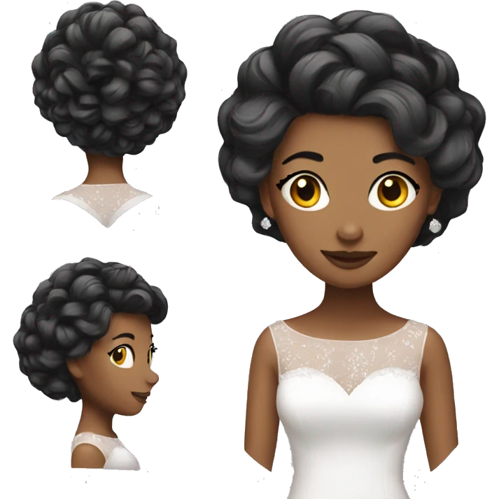 woman with wedding hairstyle emoji