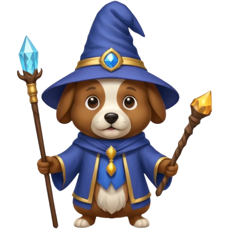 Dog wizard emoji
