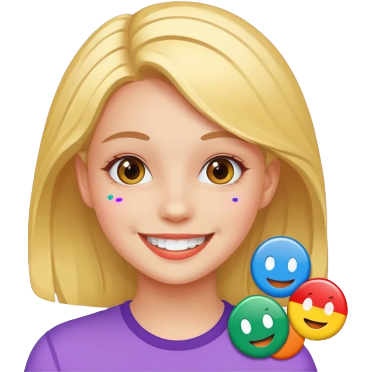 Stikers of girl emoji