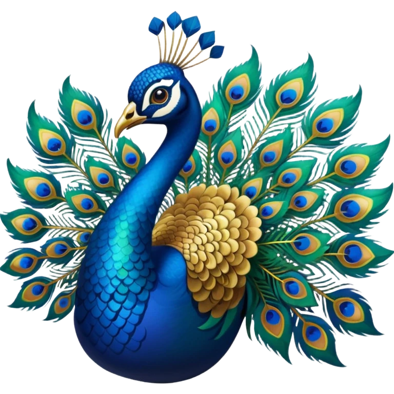 Peacock with tattoo emoji