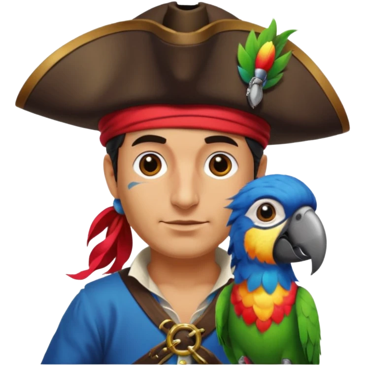 pirate and parrot emoji