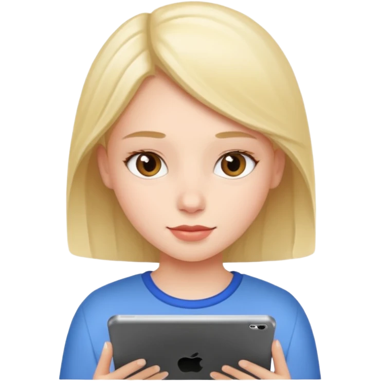 Girl with iPad  emoji