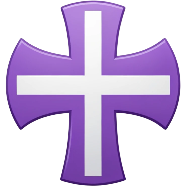 purple octagonal Swiss garbage sticker, bold white Swiss cross in center, official look, no text, no trash bag emoji