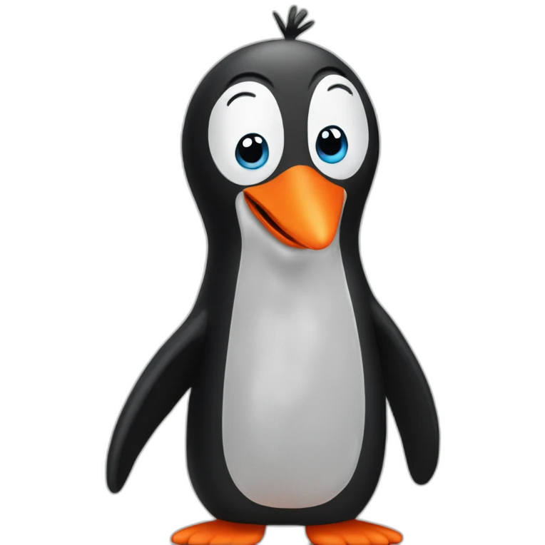 Pingu-waving emoji