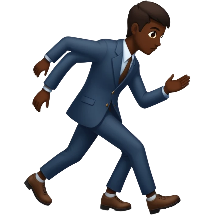 Character stepping out of their own shadow emoji