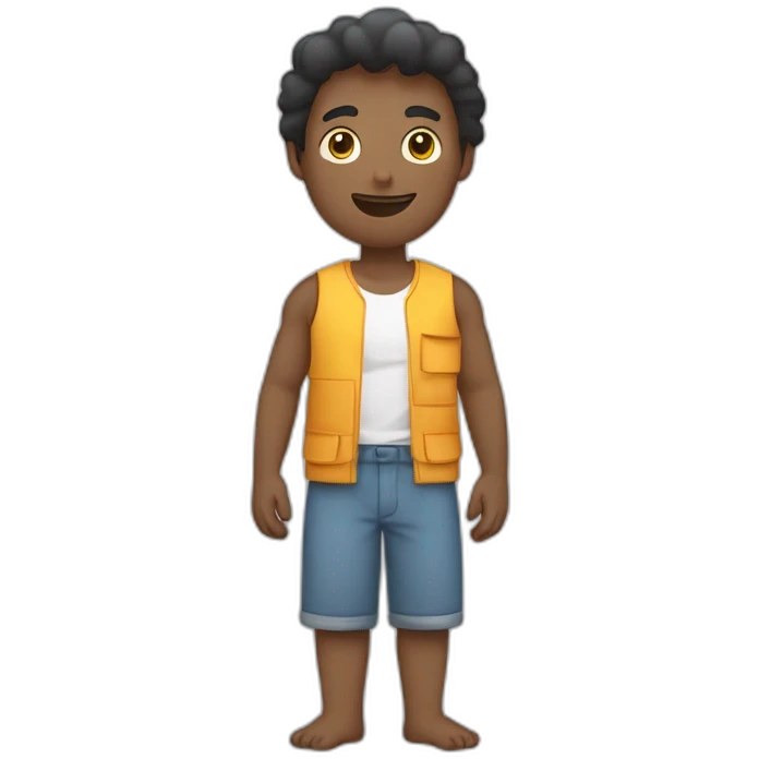 Homme avec le bras tendu en face de soi, avec la paume de la main dirigée vers le sol et les doigts serrés entre eux emoji