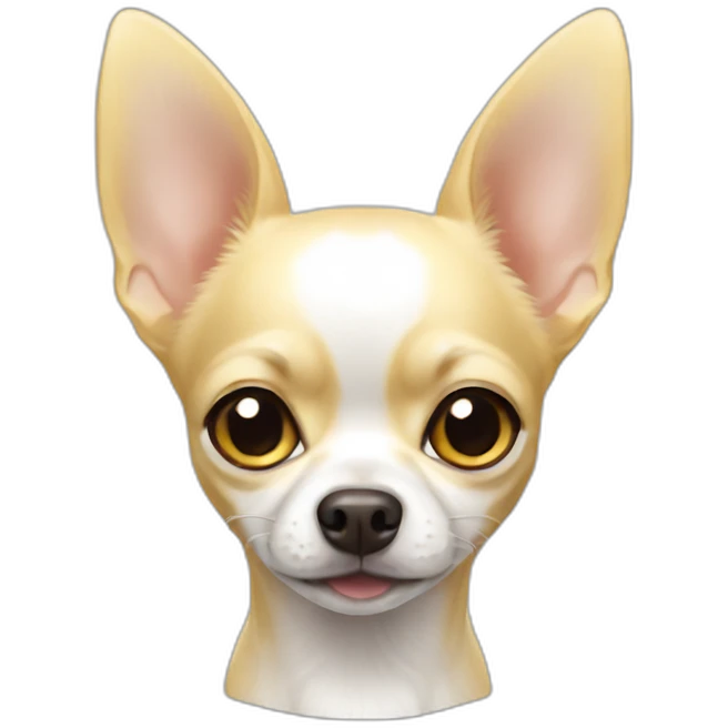 yellow white Chihuahua emoji