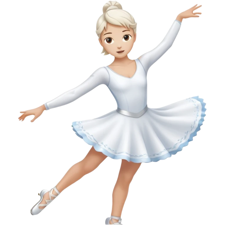 Ice skater twirling emoji