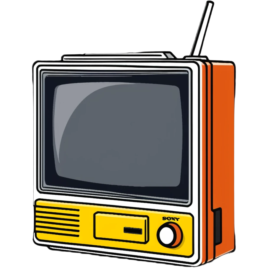 1980s Sony Watchman portable TV emoji