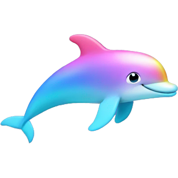 Rainbow dolphin  emoji